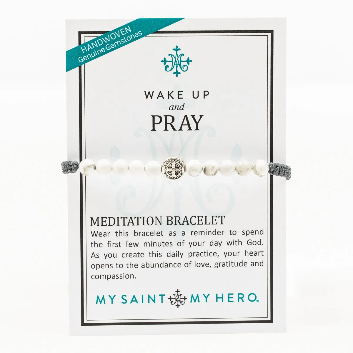My Saint My Hero Wake Up and Pray Meditation Bracelet