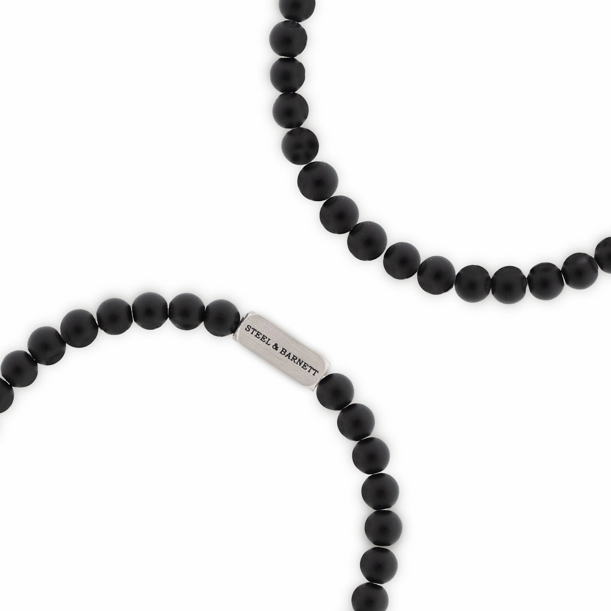 Natural Ned 6mm Round Gemstone Bracelet Black Onyx SBNN/001S