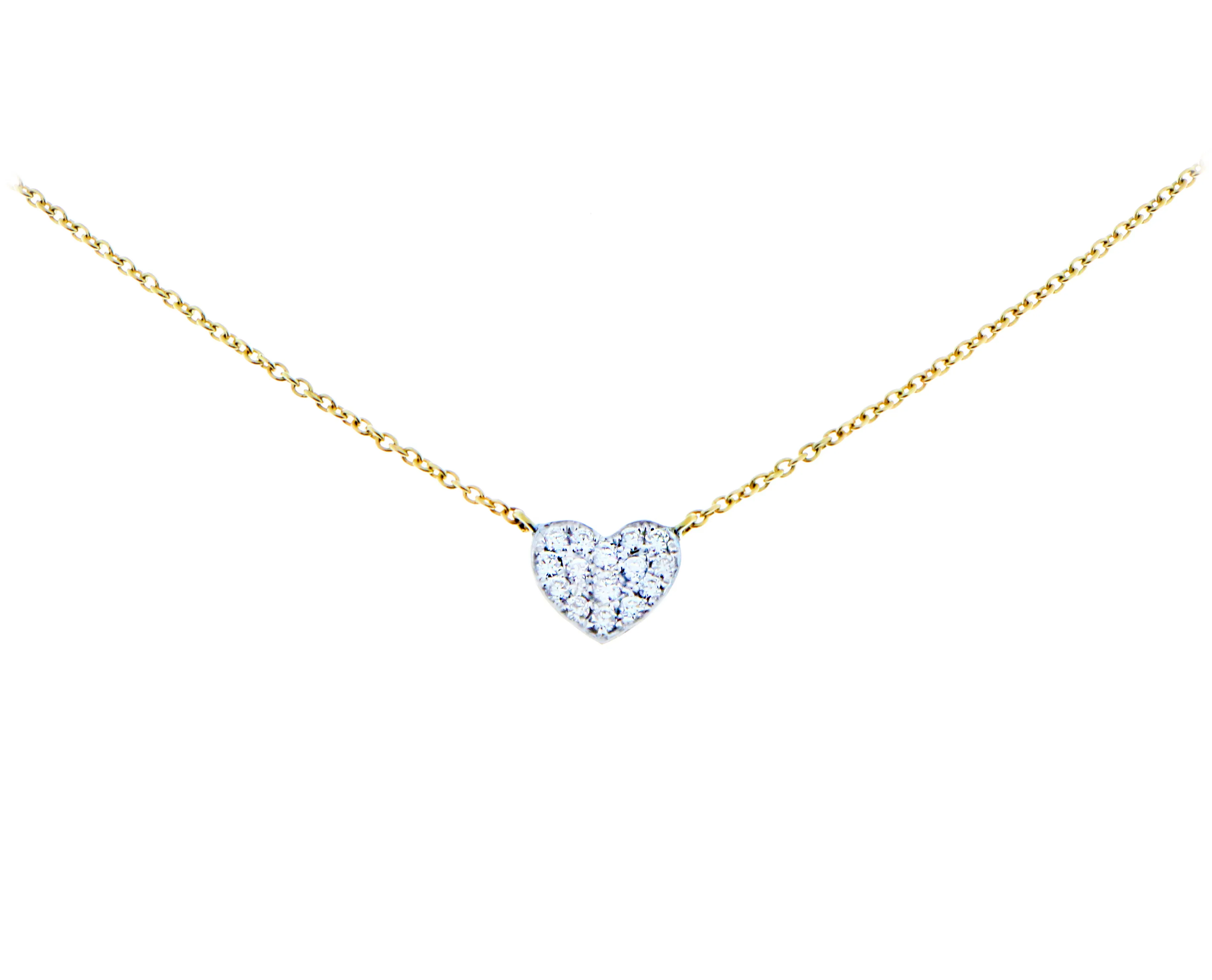 Necklace with diamond heart