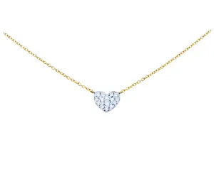 Necklace with diamond heart