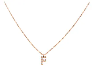Necklace with diamond letter