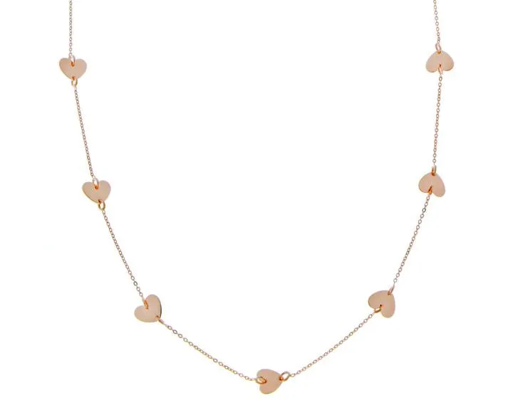 Necklace with hearts