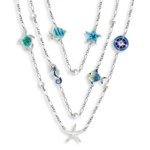 Nicole Barr Green Nautical Station Necklace