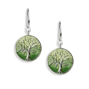 Nicole Barr Green Tree of Life Wire Earrings