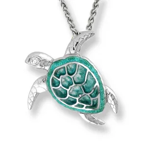 Nicole Barr Green Turtle Necklace