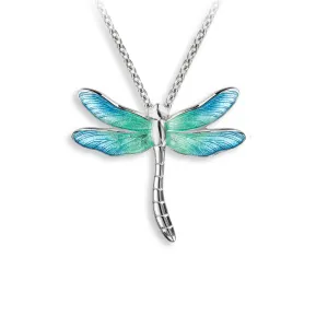 Nicole Barr Sterling Silver Blue Dragonfly Necklace