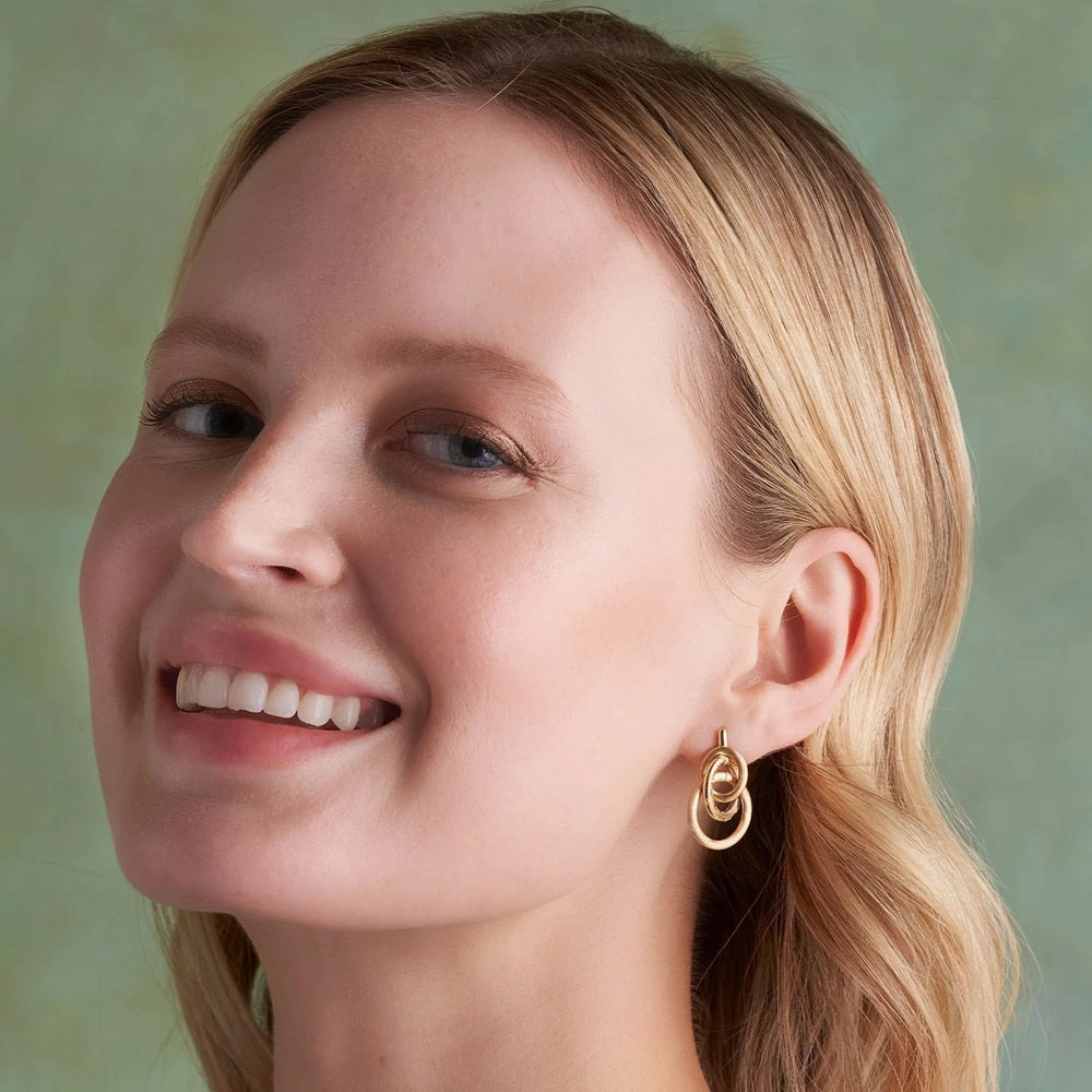 Olivia Burton Gold Classic Encircle Drop Earrings 24100179
