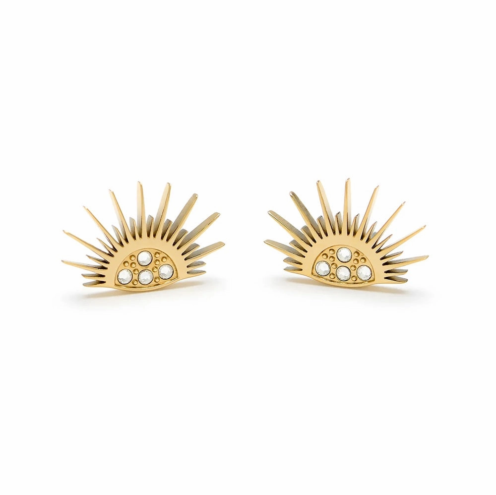 Olivia Burton Gold Plated Celestial Sun Stud Earrings 24100166