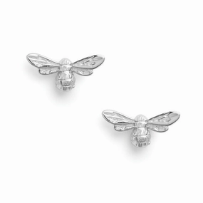 Olivia Burton Lucky Bee Silver Stud Earrings OBJAME22N