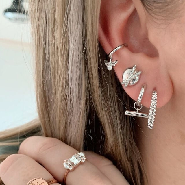 Olivia Burton Planet Silver Stud Earrings OBJCLE47