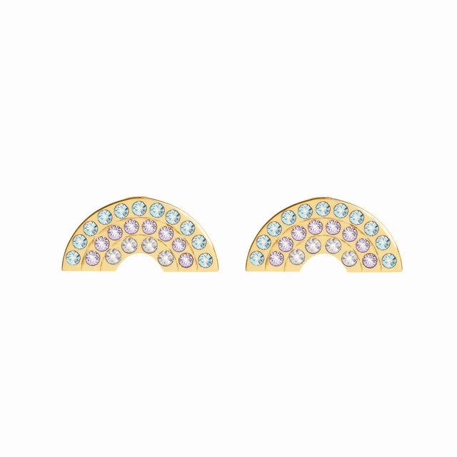 Olivia Burton Rainbow Gold Stud Earrings OBJRBE04