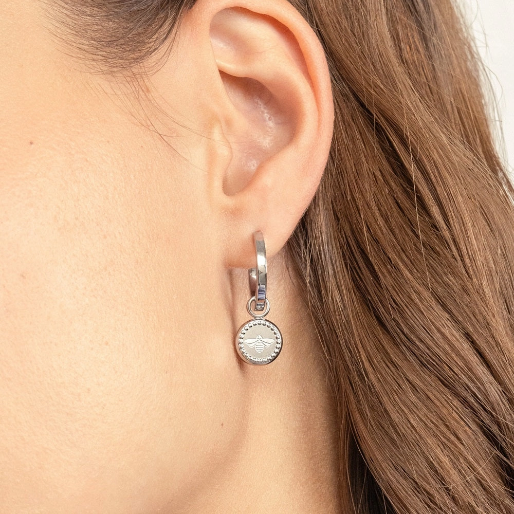 Olivia Burton Signature Bee Charm Huggie Hoop Earrings 24100336