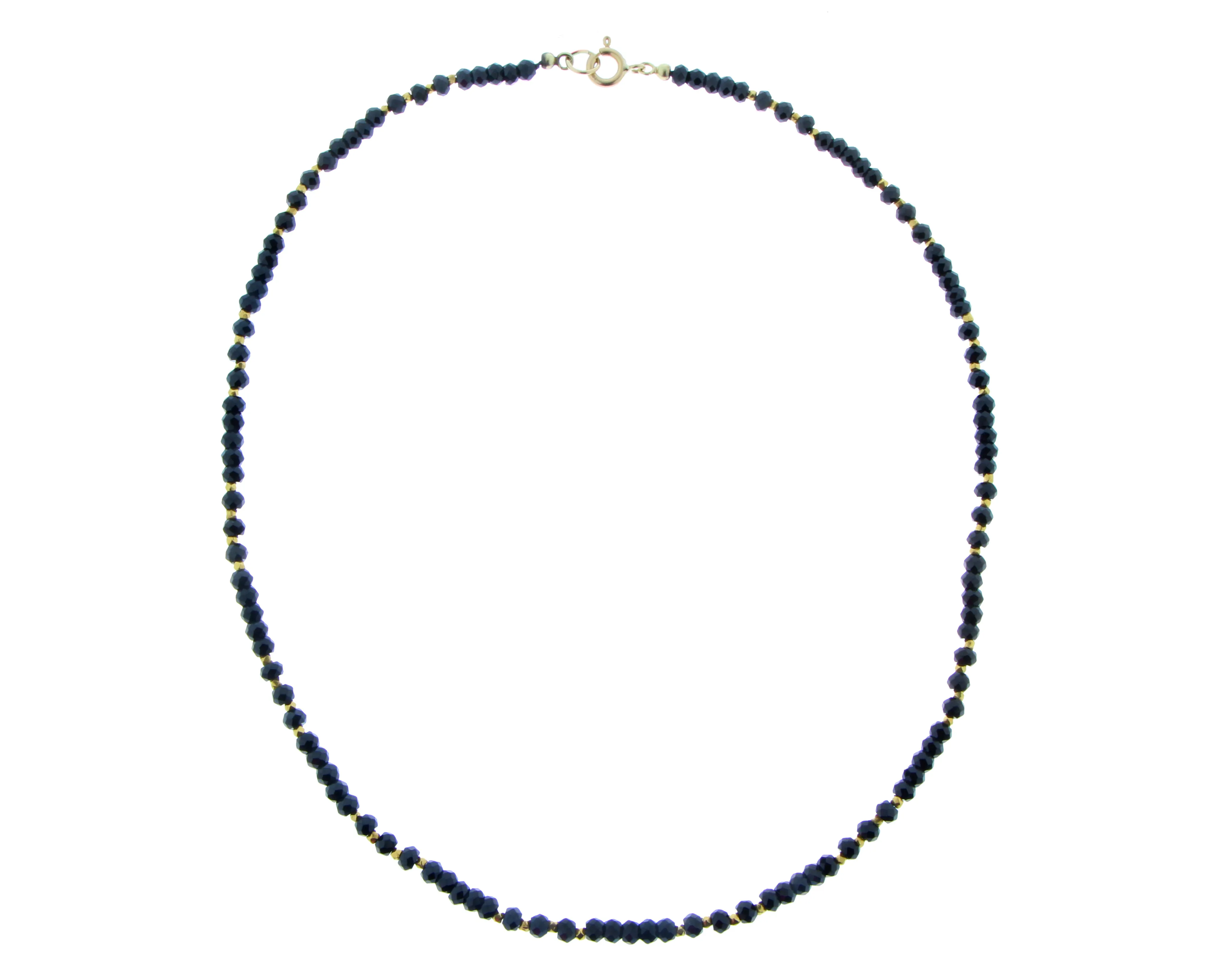 Onyx and yellow gold necklace