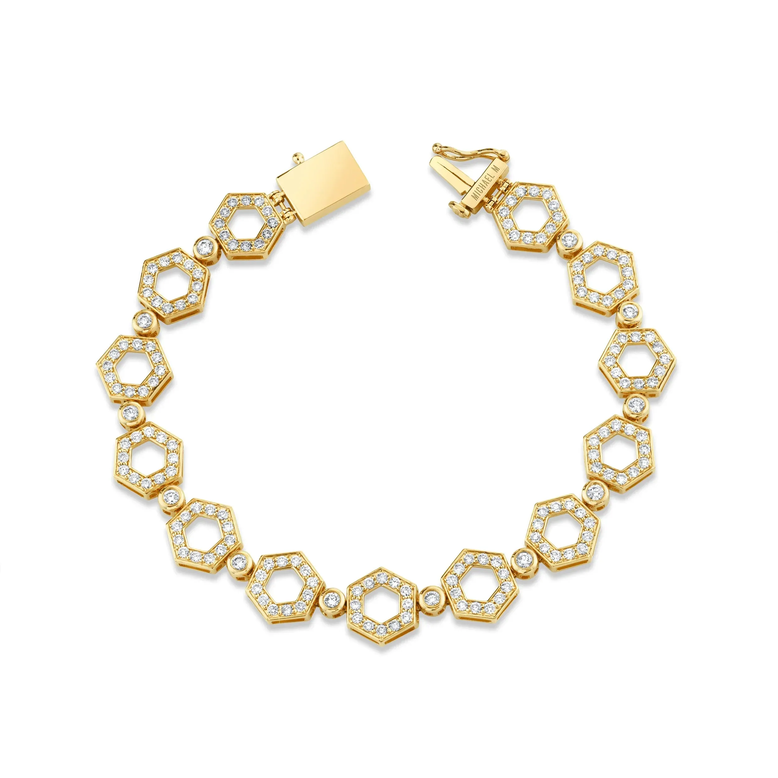 Pav Hex Infinity Bracelet BR503