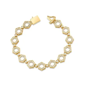 Pav Hex Infinity Bracelet BR503