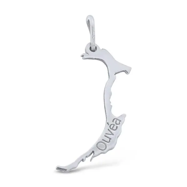 Pendentif carte d' Ouva en argent