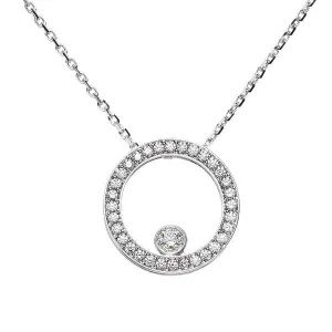 Pendentif en or blanc serti de diamants.