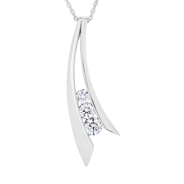Pendentif en or blanc serti de diamants