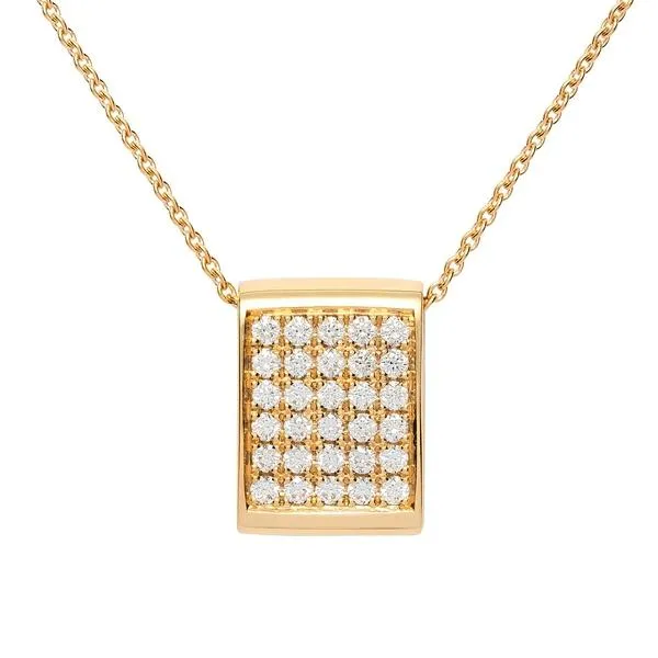 Pendentif en or jaune serti de diamants.
