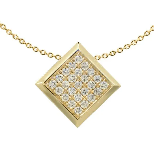Pendentif en or jaune serti de diamants