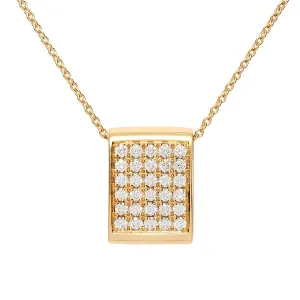 Pendentif en or jaune serti de diamants.