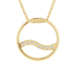 Pendentif en or jaune serti de diamants.