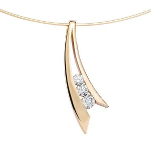 Pendentif en or jaune serti de diamants.