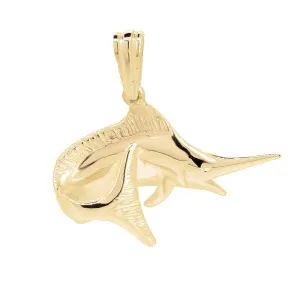 Pendentif espadon voilier en or jaune 18 carats