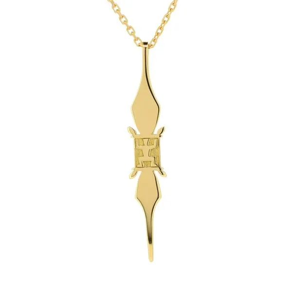 Pendentif flche faitiere en or jaune.