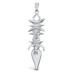 Pendentif flche faitire grand model en argent