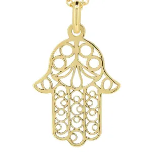 Pendentif main de fatma en or jaune