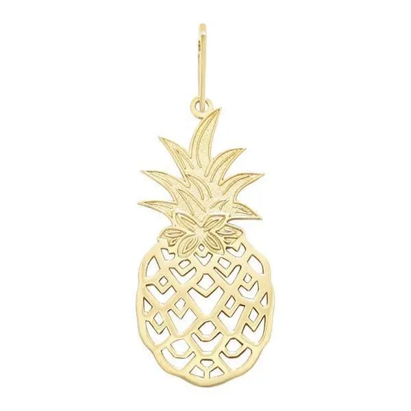 Pendentif Origami Ananas en or jaune 18 carats.