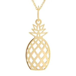 Pendentif Origami Ananas en or jaune 18 carats.