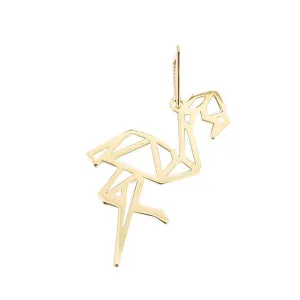 Pendentif Origami Flamant en or jaune 18 carats.