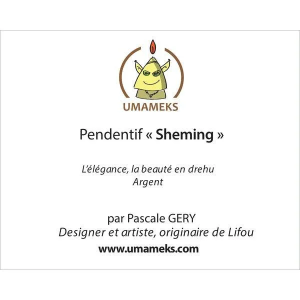 Pendentif Pascale GERY "SHEMING" en argent