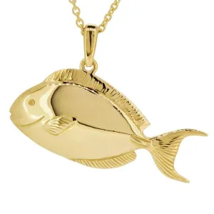 Pendentif poisson Picot en or jaune.