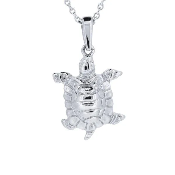 Pendentif tortue en argent.