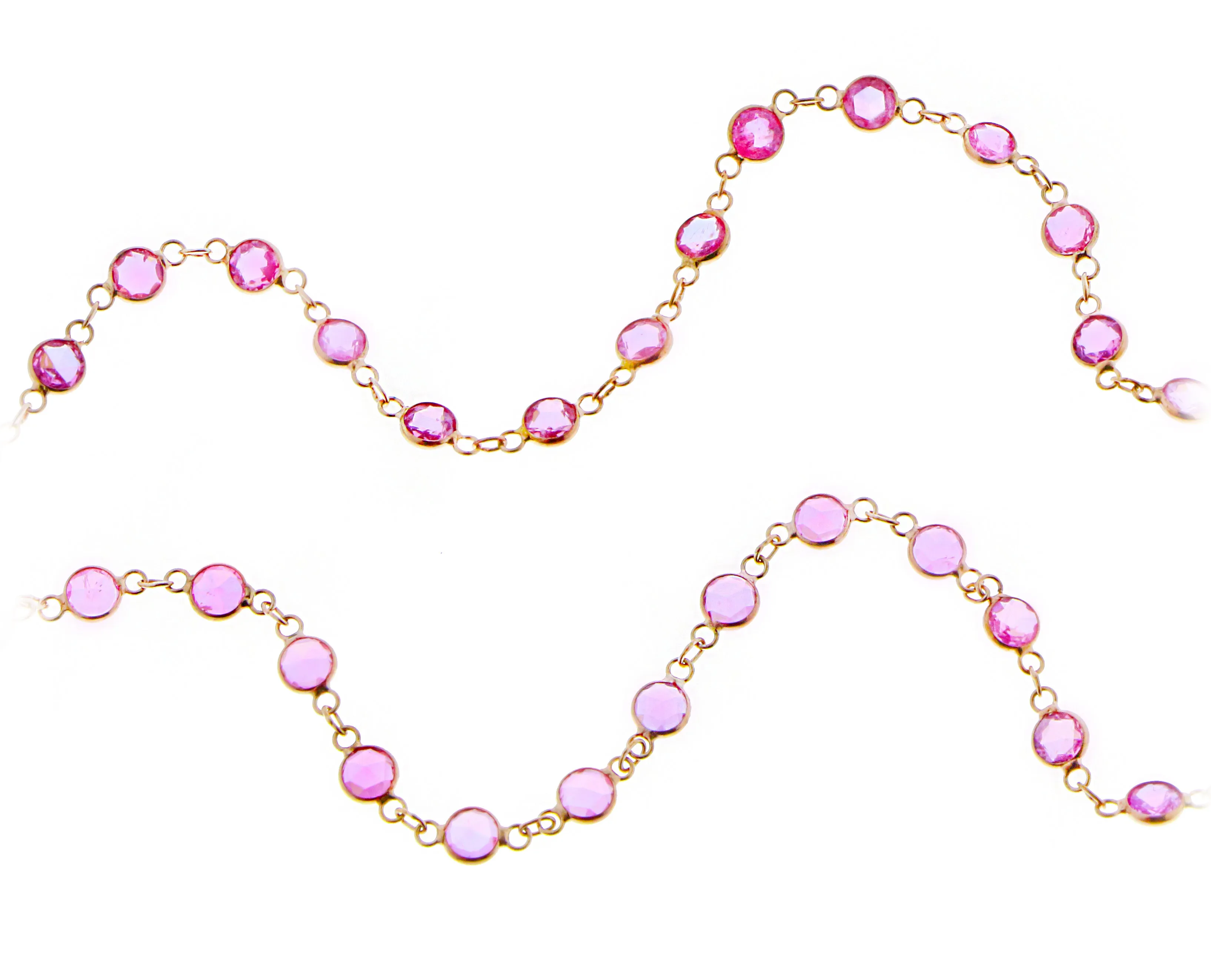 Pink sapphire necklace