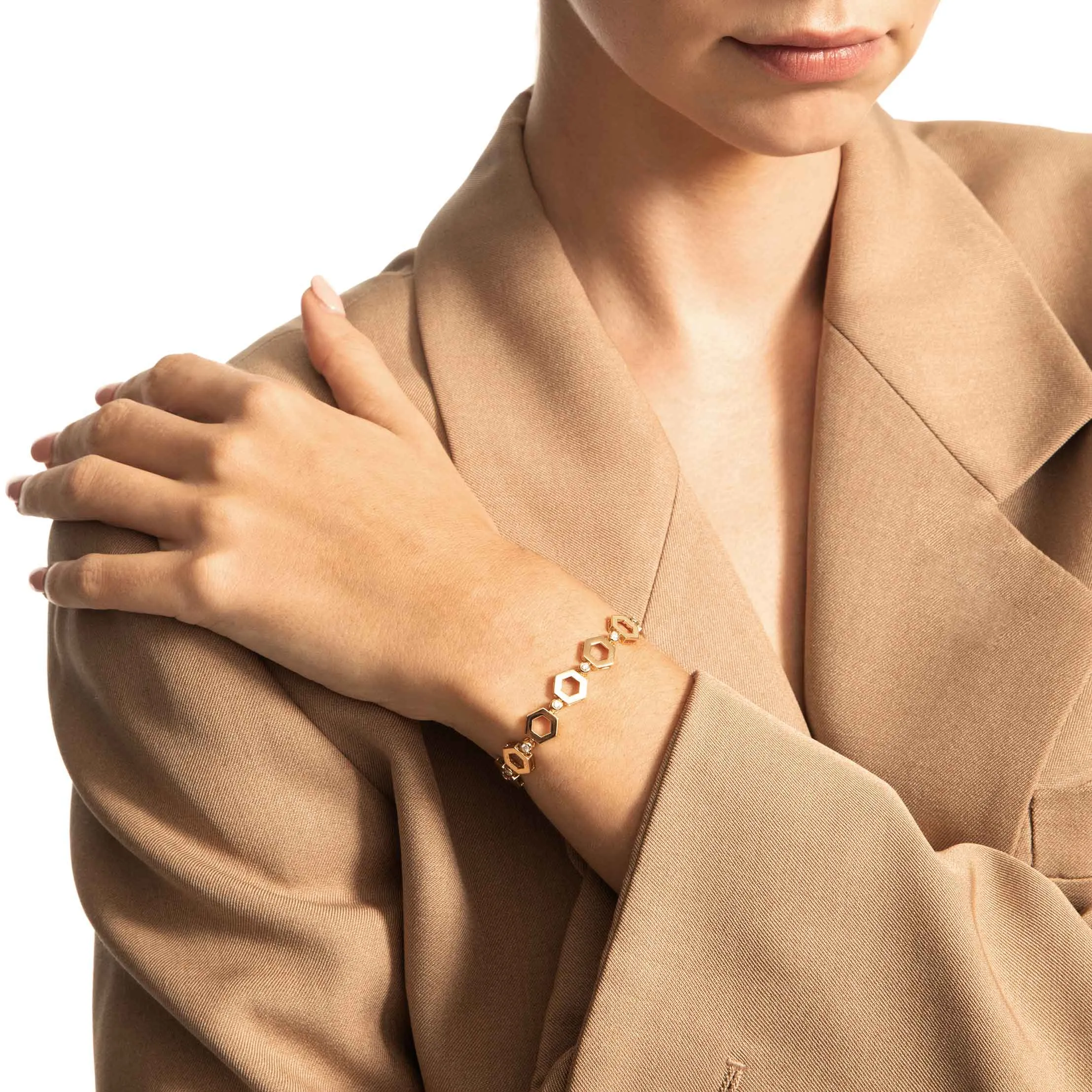 Plain Hex Infinity Bracelet BR502