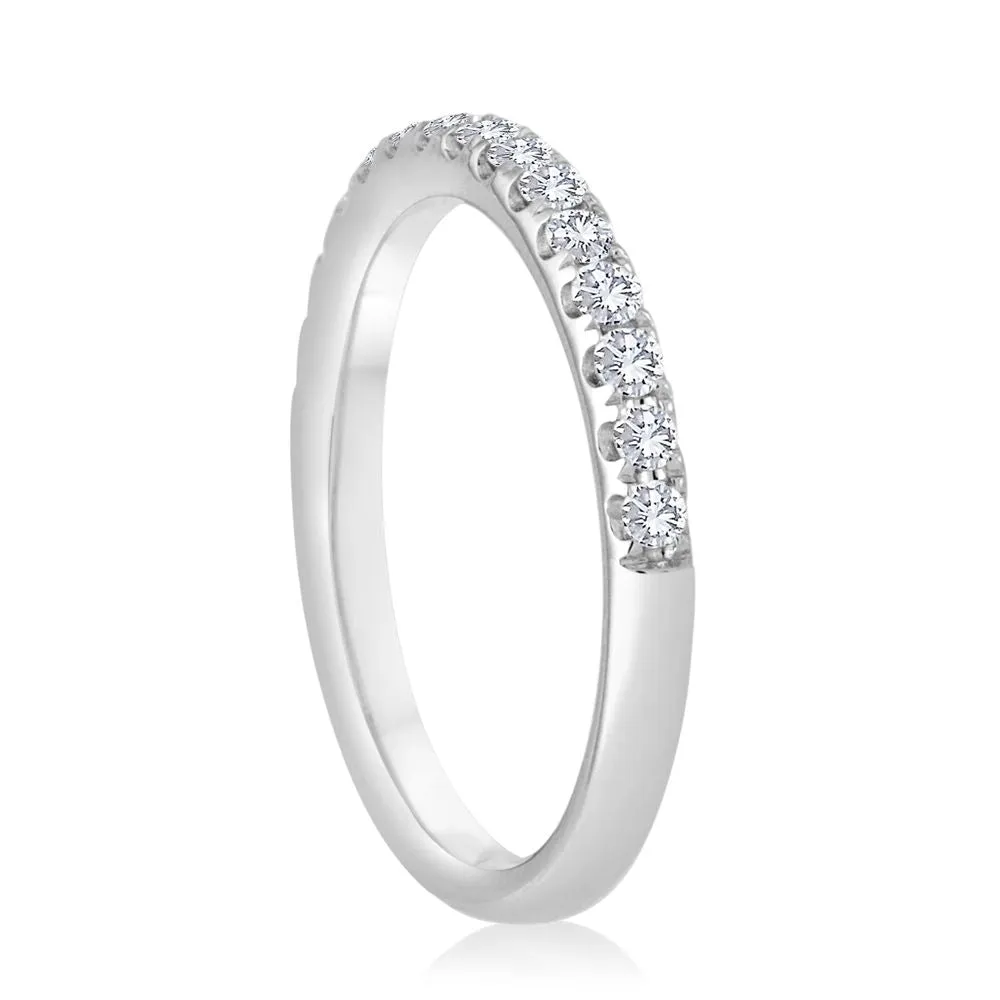 Platinum Pave Diamond Wedding Band