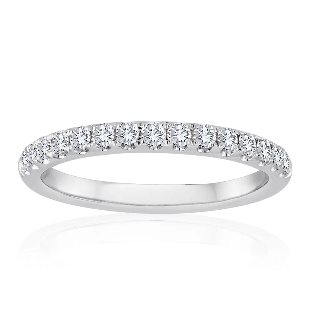 Platinum Pave Diamond Wedding Band