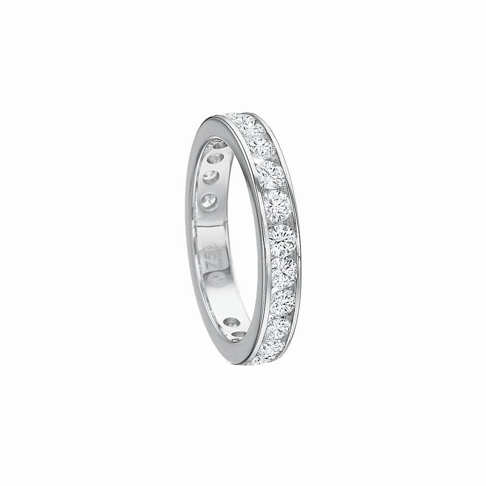 Platinum Diamond Channel Set Eternity Band