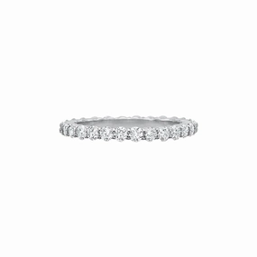 Platinum Precicion Set Diamond Eternity Band