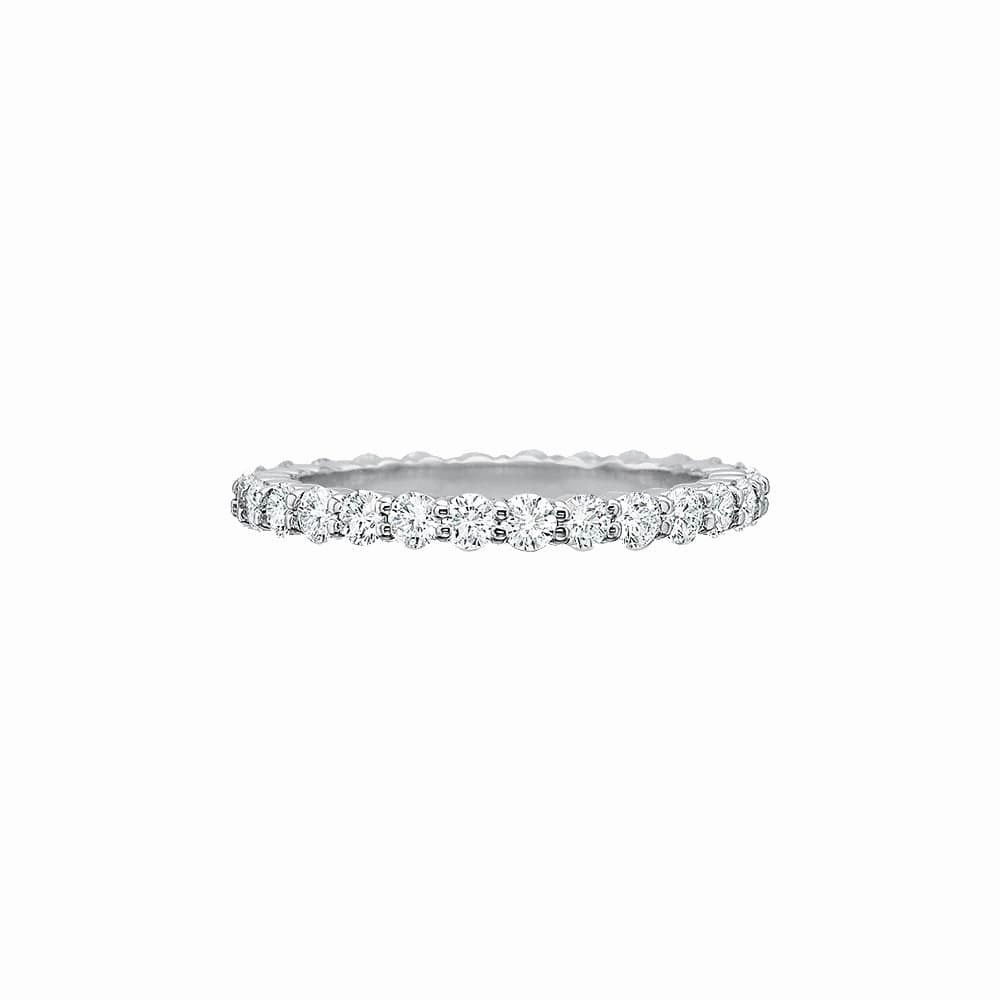 Platinum Precicion Set Diamond Eternity Band