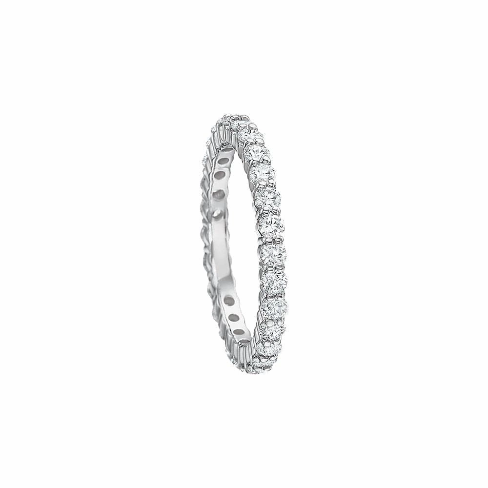 Platinum Precicion Set Diamond Eternity Band