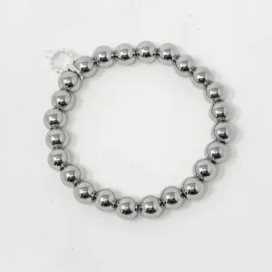PowerBeads by jen 8mm Hematite Bracelet