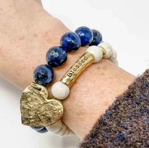 PowerBeads by jen Petites "Blessed" Cream Coral Bracelet