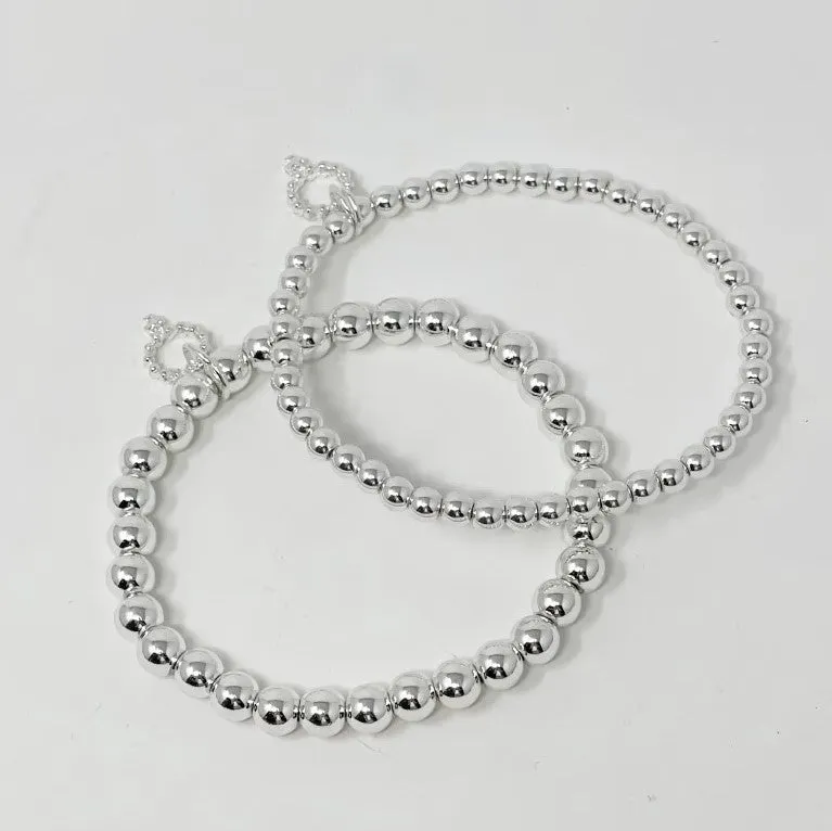 PowerBeads by jen Set of 2 Stackable Hematite Bracelets