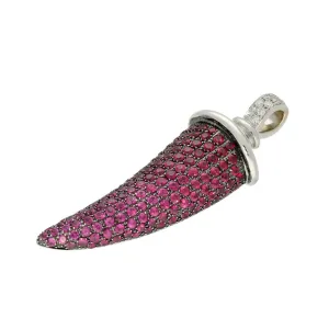Pre-loved 18ct Theo Fennell Ruby & Diamond Horn Pendant