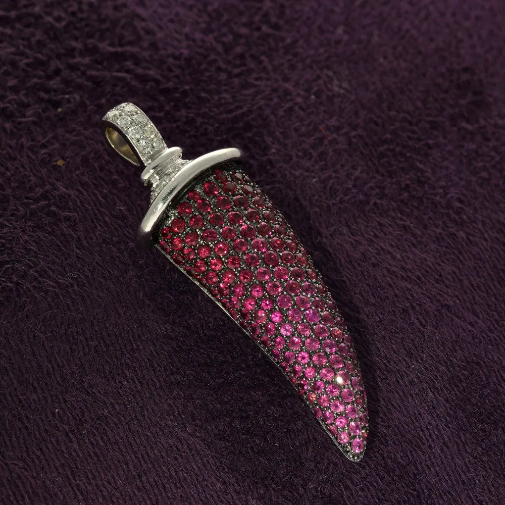 Pre-loved 18ct Theo Fennell Ruby & Diamond Horn Pendant